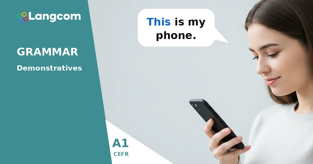 Mastering This, That, These, Those: A1 English Demonstratives — A1 English grammar lesson by Langcom