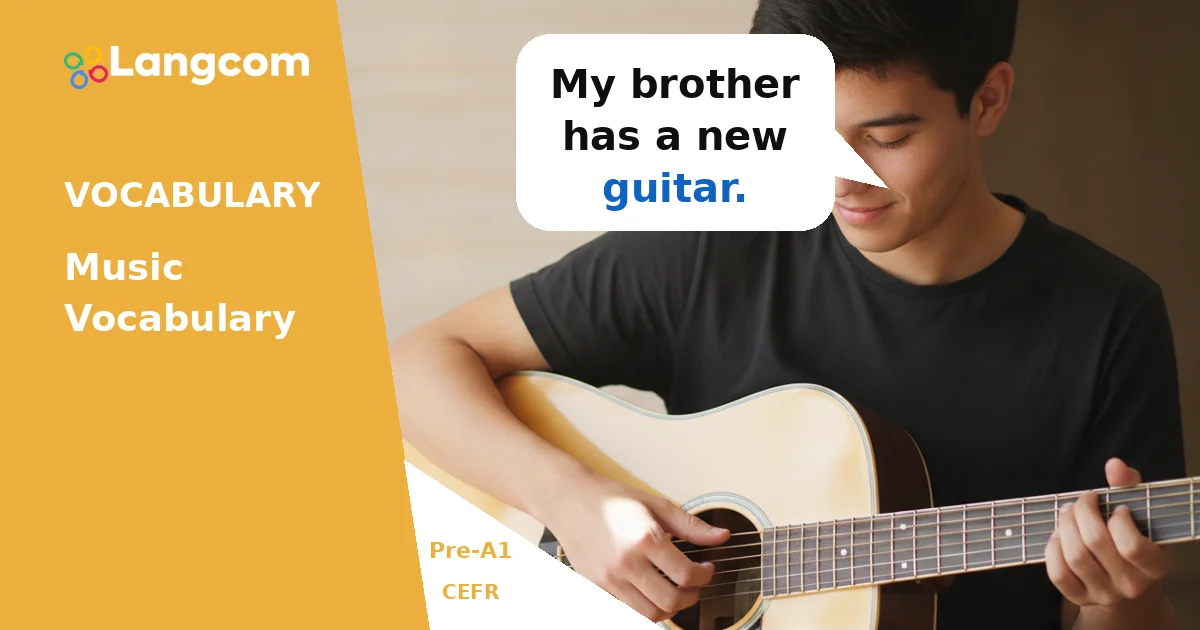 Musical Instruments in English: Learn Basic Words (Pre-A1) Musical Instruments in English: Learn Basic Words (Pre-A1) — Pre-A1 English vocabulary lesson by Langcom