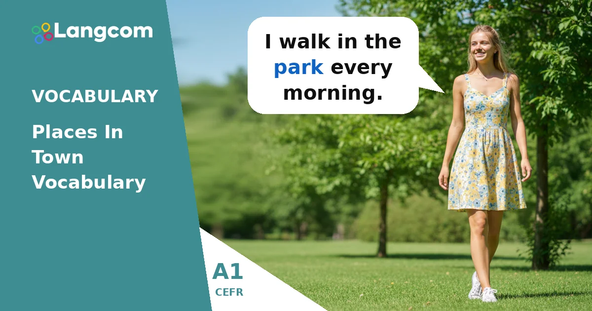 A1 English Vocabulary: Essential Places in a City — A1 English vocabulary lesson by Langcom